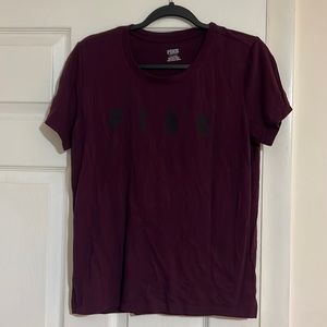 PINK Victoria’s Secret maroon tee shirt